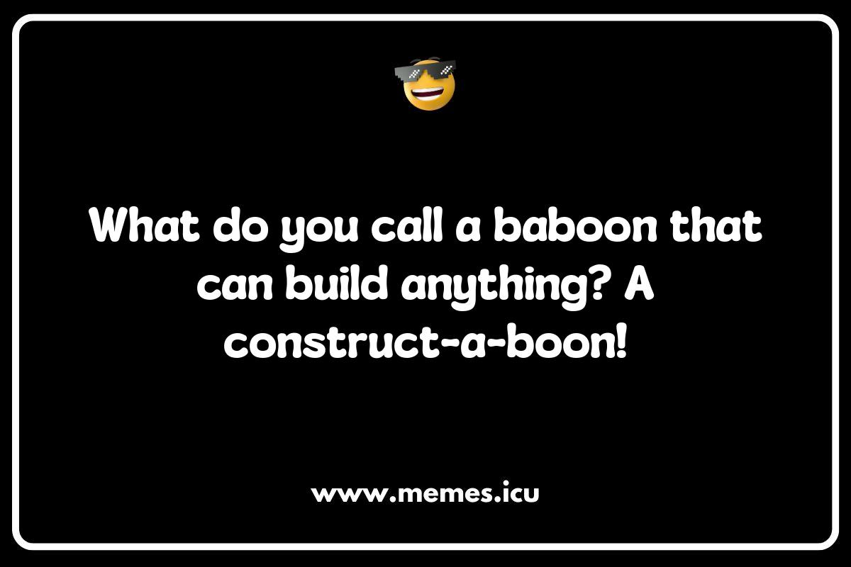 Baboon Jokes for Kids: Giggles and Grins Guaranteed Funny baboon meme showcasing hilarious ape antics. Perfect for baboon jokes, puns and viral sensations!