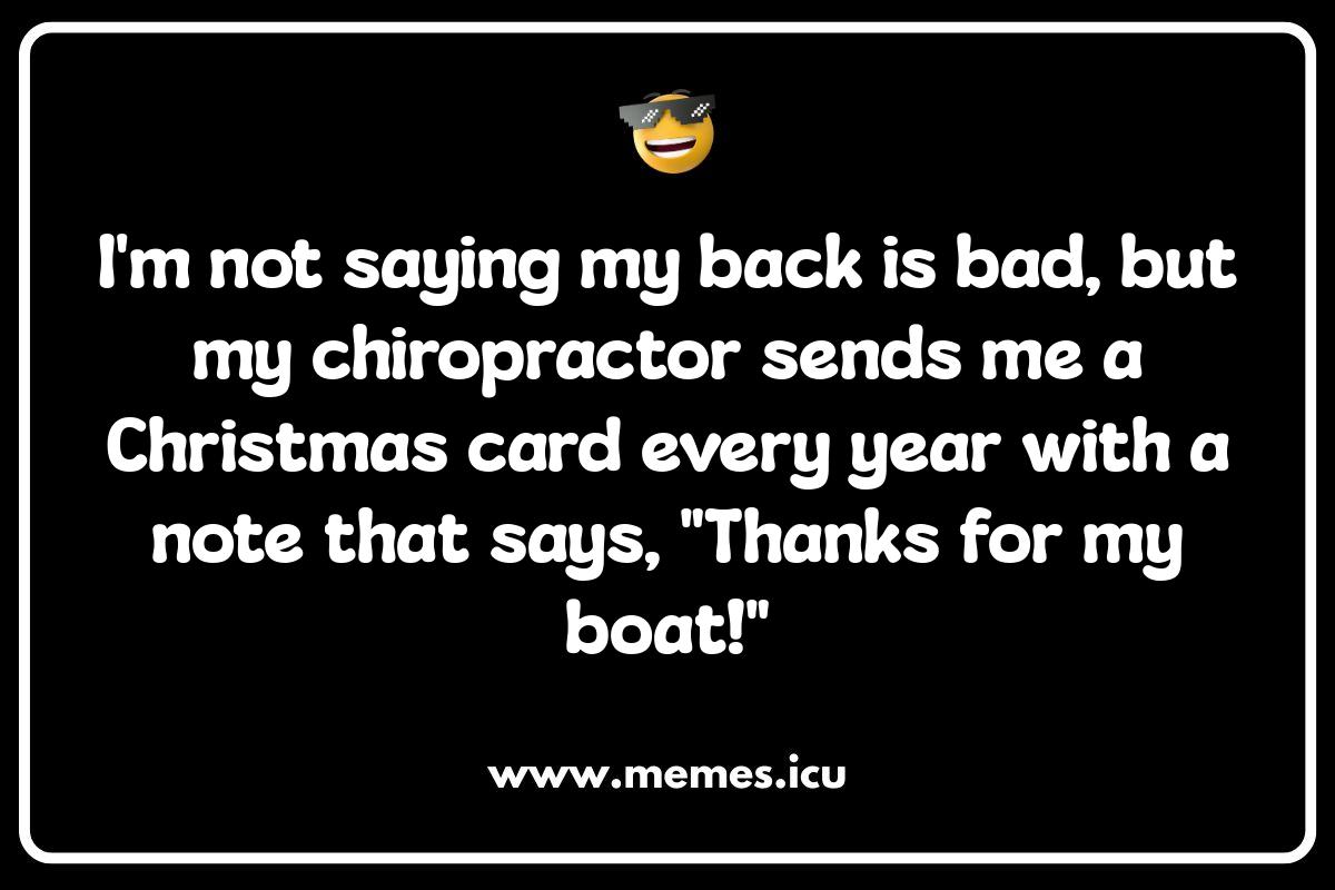 Spine Surgery Jokes: Recovering with a Sense of Humor Funny spine meme showcasing relatable back pain. Perfect for sharing spine jokes and chiropractor humor on social media.