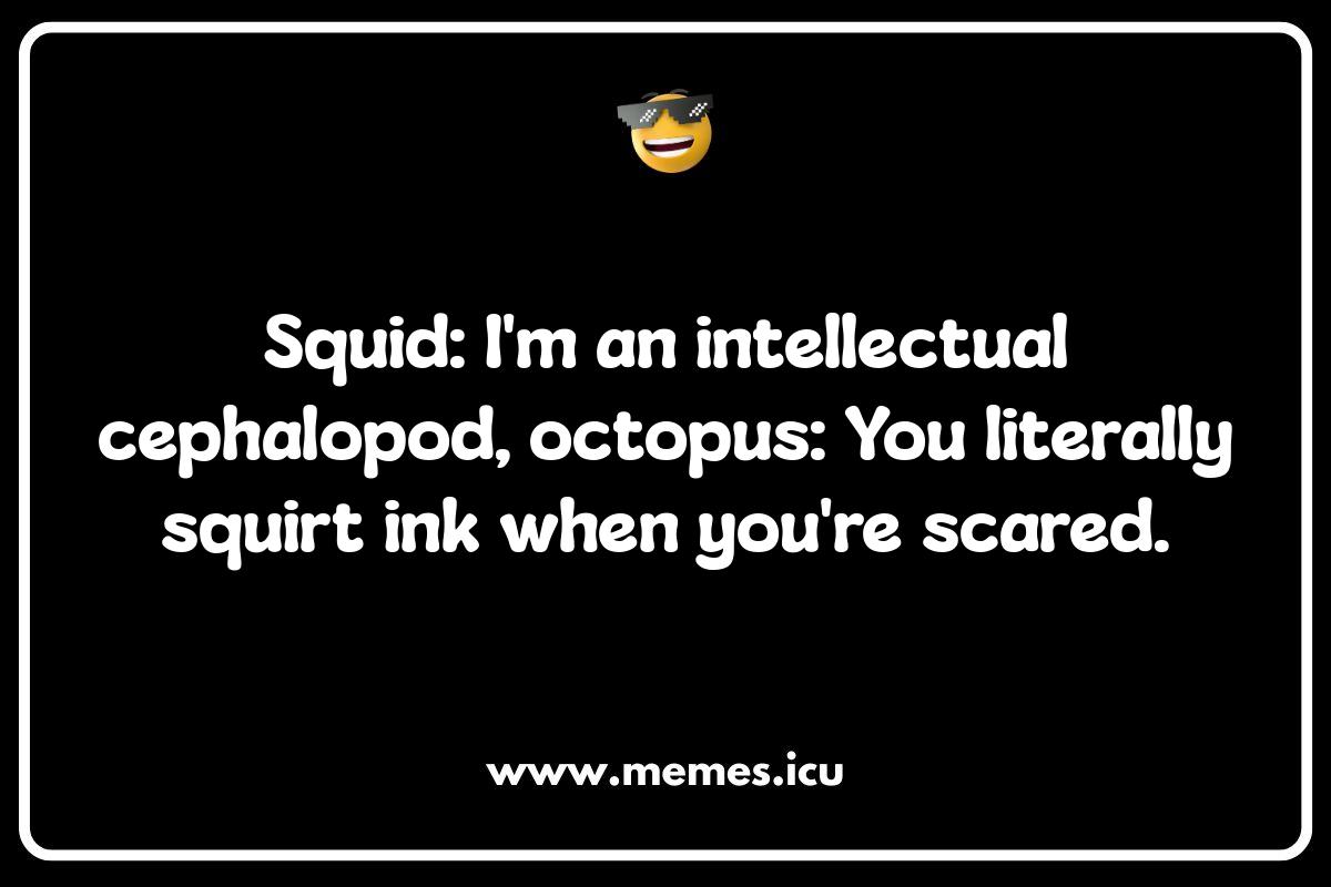 Squid vs Octopus: The Ultimate Meme Showdown Funny squid memes showcasing hilarious online content, puns, and Squidward comic relief.