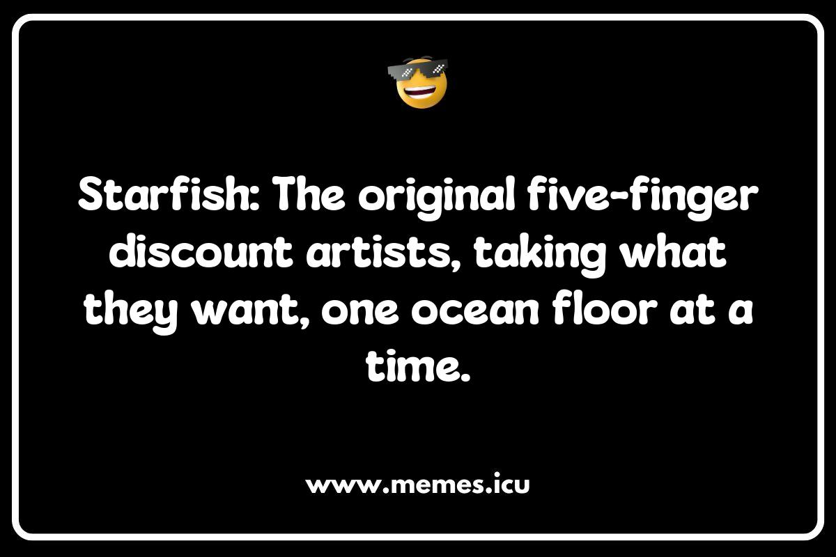 Starfish Memes for Marine Biologists: An Ocean of Hilarious Accuracy Funny starfish meme showing Patrick Star being clueless. Perfect for sharing hilarious starfish jokes and SpongeBob memes.