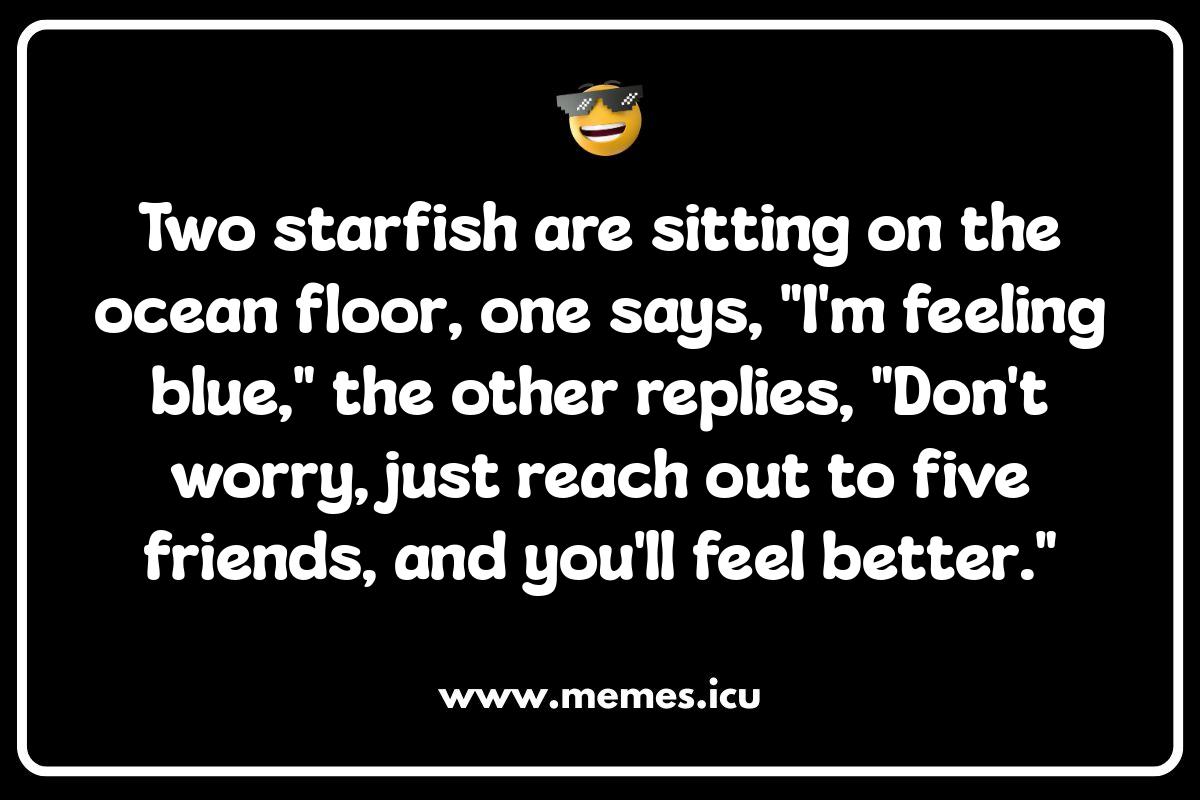 Starfish Puns and Jokes: Guaranteed to Make You Say Funny starfish meme showing Patrick Star's silly face, perfect for ocean puns, jokes, and SpongeBob laughs.