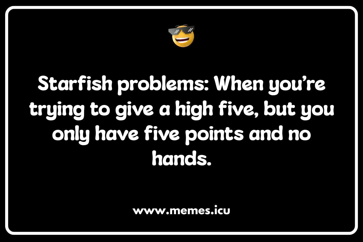 Starfish Social Media Captions: Insta-Worthy Ocean Puns Funny starfish meme showcasing Patrick Star. Get ready for sea-riously funny starfish jokes and memes for all ages!
