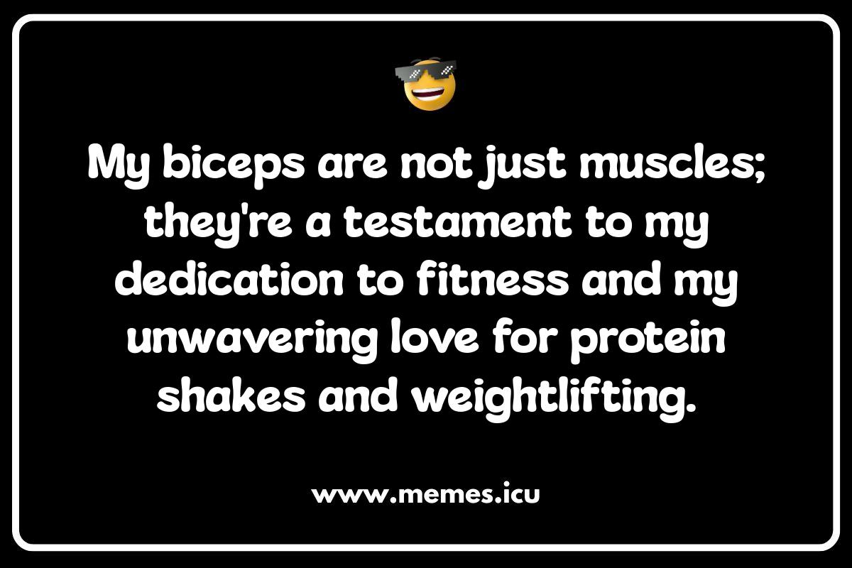 Swole Patrol: Hilarious Biceps Memes from the Gym Funny biceps meme showcasing arm-azing humor. Related to biceps jokes, puns, gym fails and social media captions.