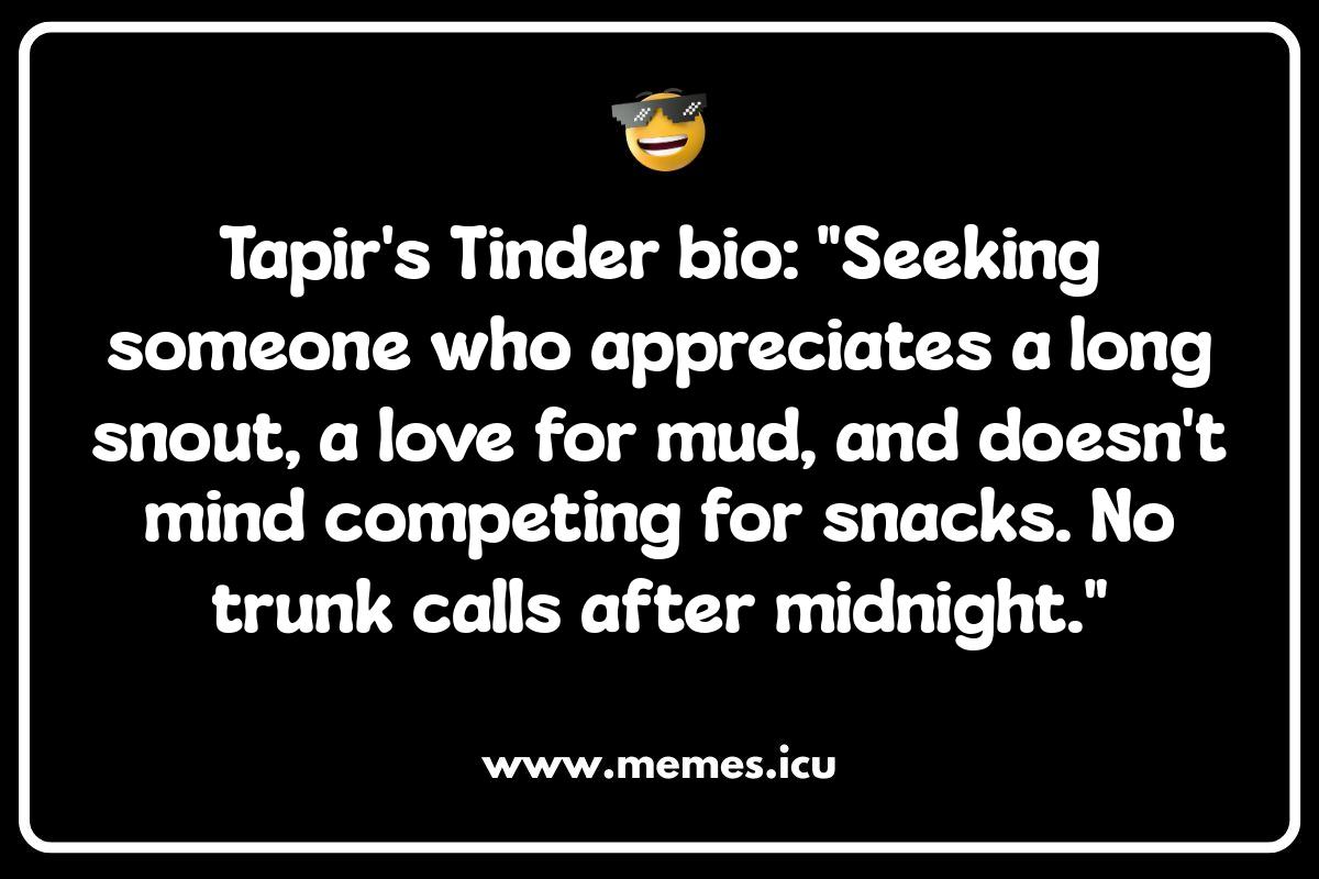 Tapir Jokes Only Adults Will Understand: Proceed with Caution! Funny tapir memes and jokes! A collection of hilarious tapir humor, puns, and social media captions for animal lovers.