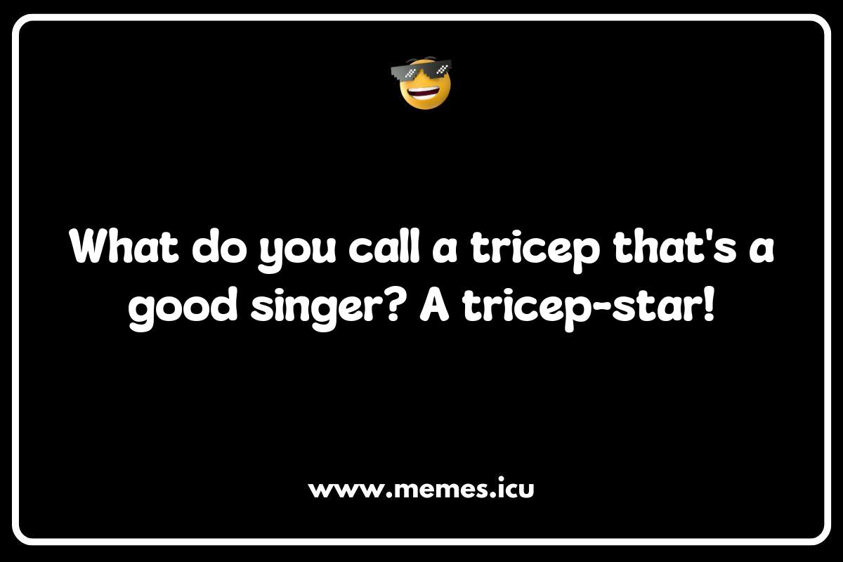 Triceps Jokes for Kids: Arm-azing Humor! Funny triceps meme showcasing the pain and humor of triceps workouts. Explore more triceps jokes and arm training memes!